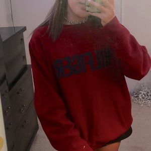 red tommy hilfiger crewneck